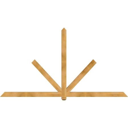 Ekena Millwork Kennewick Rough Sawn Timber Gable Bracket, Western Red Cedar, 108"W x 58"H x 4"D x 4"F, 13/12 Pitch GBW108X58X0404KEN00RWR